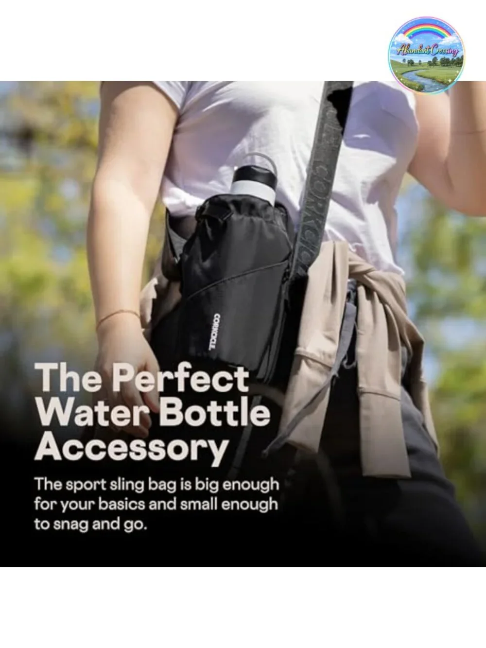 Crossbody Sling Bag for 16-40 oz Tumblers, Hands-Free Carry, Adjustable Strap